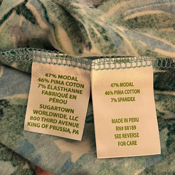 Lilly Pulitzer Fontaine Top | Porto Blue In the Trees | Bell Sleeve | Size XS - Picture 8 of 10